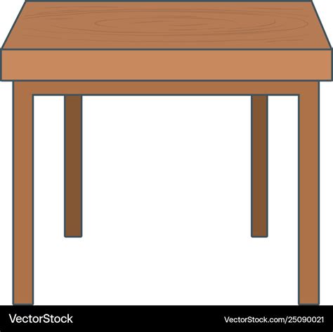 Furniture Table Cartoon Royalty Free Vector Image