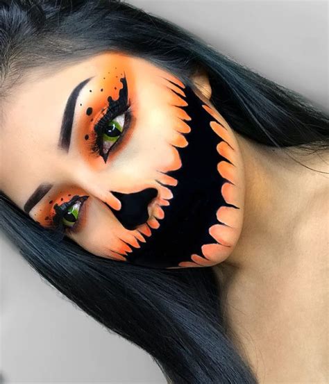 Creepy Pumpkin Halloween Makeup Cool Halloween Makeup Cute Halloween