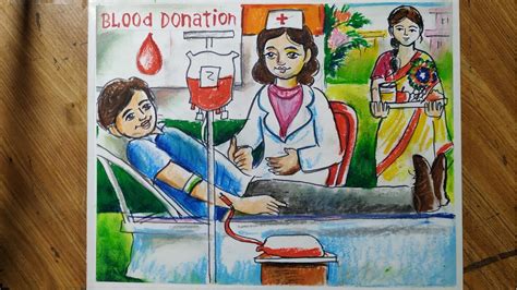 How To Draw World Blood Donetion Day Raktadan Shibir Drawing Blood