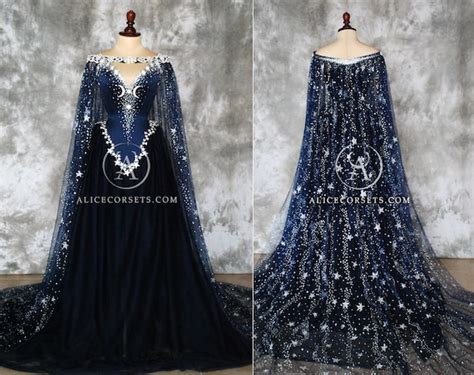 Triple Moon Celestial Bridal Gown Alternative Fantasy Etsy Uk