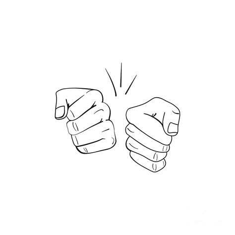 Two Fists Fist Bump Vector Digital Art By Thp Creative Fine Art America