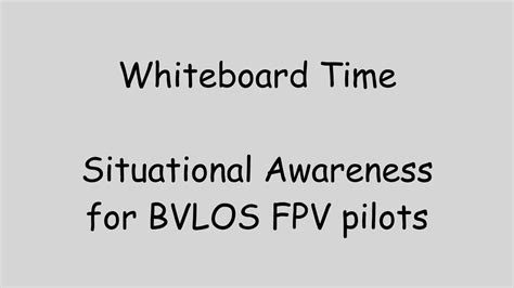 Situational Awareness For Bvlos Fpv Pilots Youtube