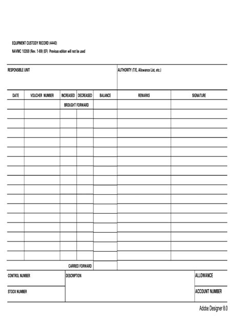Navmc 10359 Equipment Form Fill Online Printable Fillable Blank