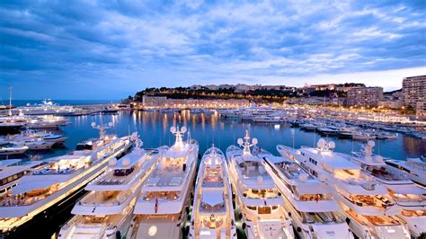 Yachts Moored At Port Hercule Monaco Blue Hour This Is Flickr