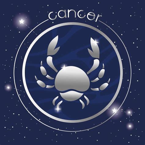 Cancer Zodiac Sign Silver Design 1934559 Vector Art At Vecteezy