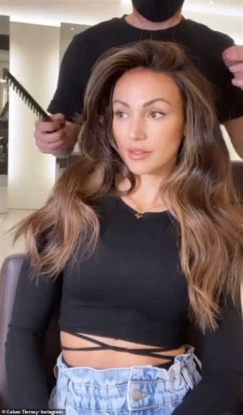 Michelle Keegan Gives A Glimpse Of Her Toned Abs As She Shows Off Her Glossy New Locks Express