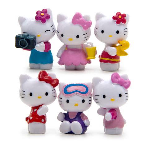 6pc Cute Hello Kitty Mini Figures Toy Collection T Ebay