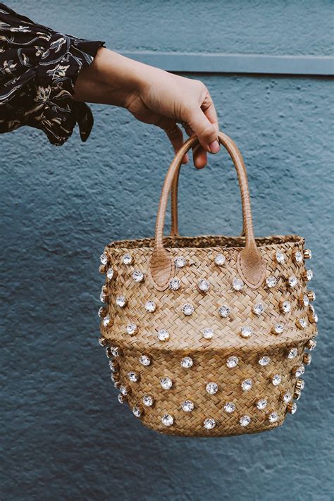 Diy Crystal Studded Straw Bag Honestly Wtf