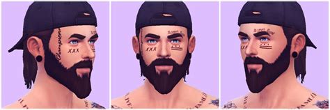 Sims 4 Cc Face Tattoos Male 25 Designs Maxis Match