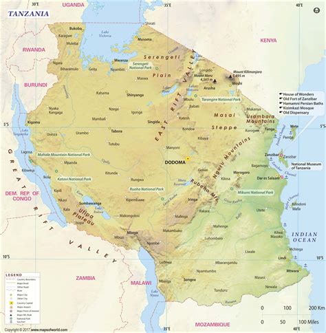 Tanzania Wall Map By Maps Of World Mapsales