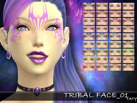 Tribal Face Sims4 Taty Sims 4 Piercings Sims 4 Sims