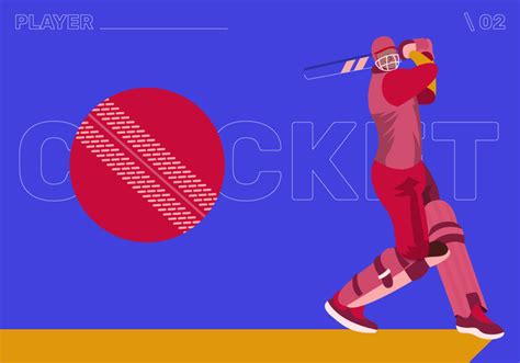 Cricket Player Character Vector Flat Illustraion 341451 Vector Art At