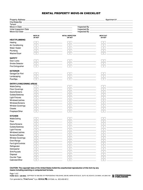 Rental Inspection Checklist Fill Online Printable Fillable Blank