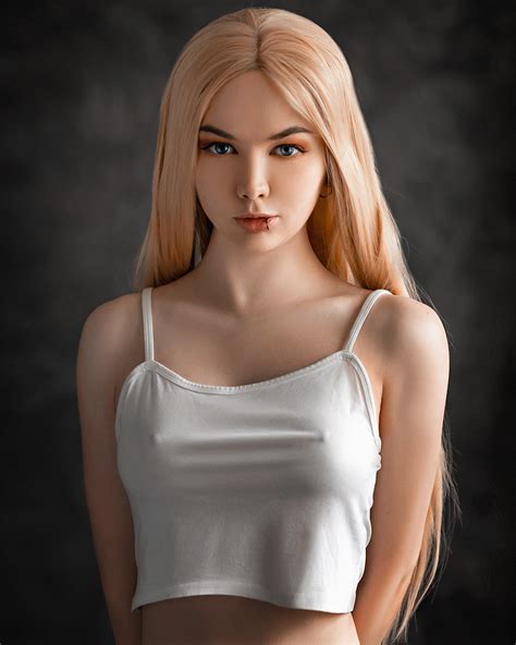 Evgeny Sibiraev Women Alexandra Bessonova Blonde Long Hair Straight Hair Blue Eyes