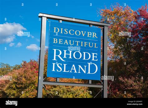 Discover Beautiful Rhode Island Welcome Sign Stock Photo Alamy