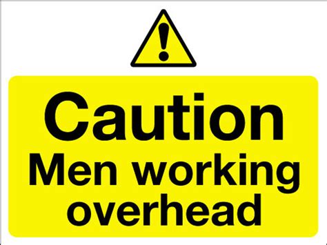 Caution Men Working Overhead Sign Signs 2 Safety