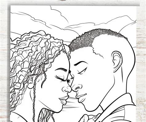 10 Black Couples Coloring Pages Printable Pdf A4 Adult Coloring Pages