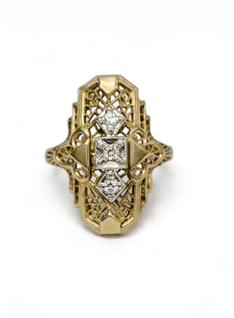 Vintage Gold Filigree Ring Sandlers Diamonds And Time Columbia Sc