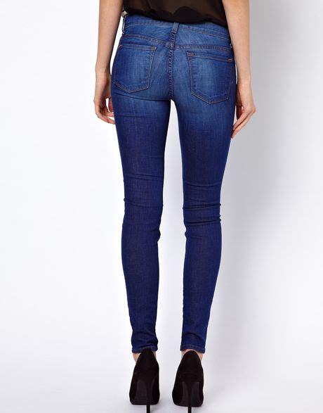 J Brand Mid Rise Skinny Jeans In Blue Midwash Lyst