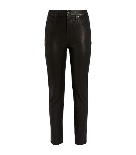 Leather Harlow Mid Rise Skinny Jeans