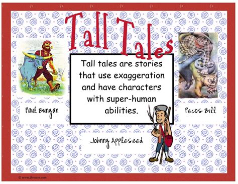Tall Tales Poster Tall Tales Tall Tale Lessons