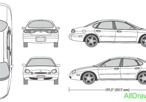 Ford Taurus 1996 Ford Taurus 1996 Drawings Of The Car