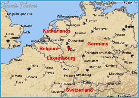 Cologne Bonn Map Travelsfinderscom