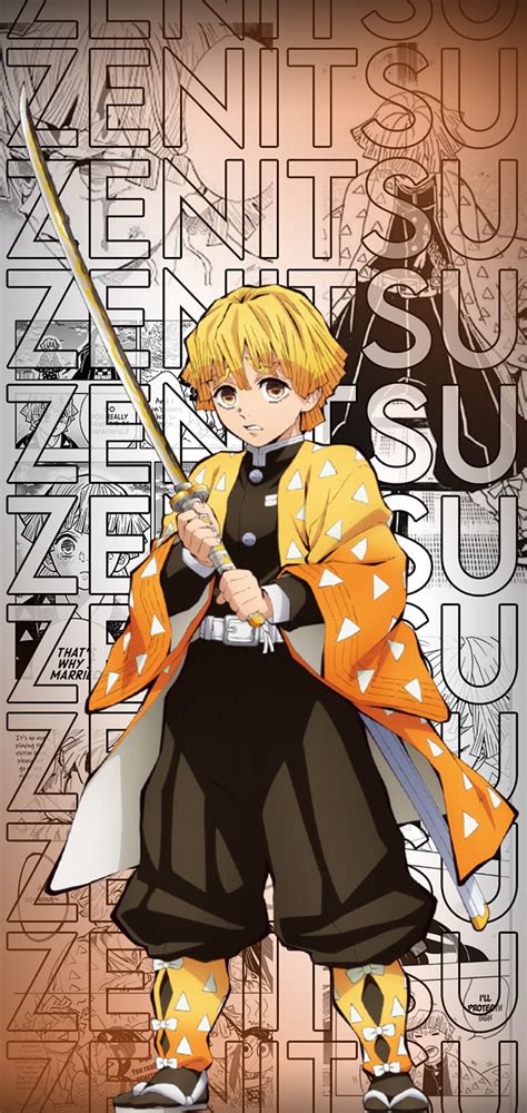 Zenitsu Wall Png Otaku Zenitu Kimetsu No Yaiba Anime Hd Phone