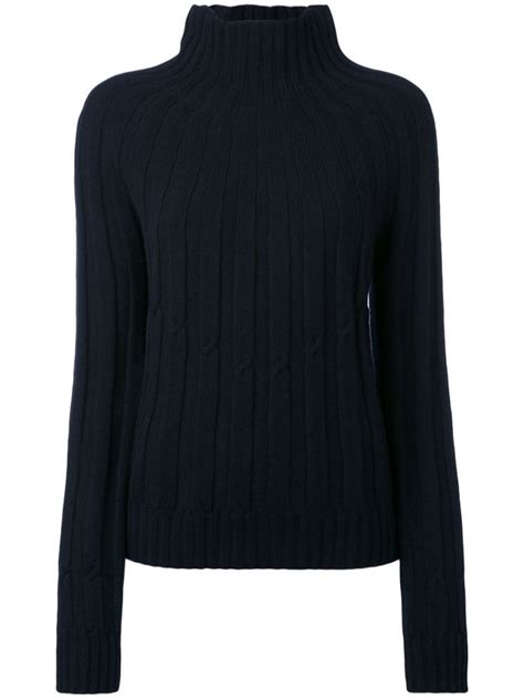 Bottega Veneta Navy Blue Cashmere Turtleneck Modesens Blue Cashmere