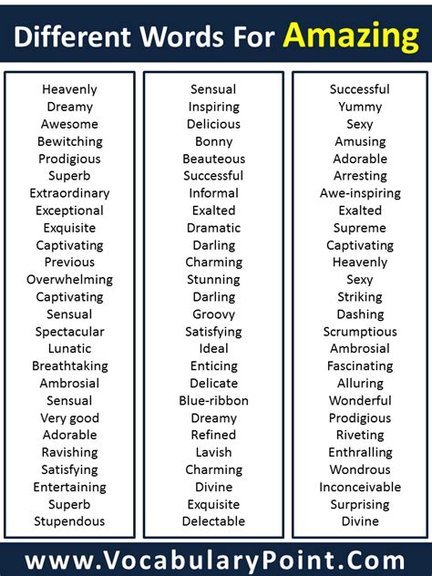 Different Words For Amazing Download Pdf Vocabulary Point