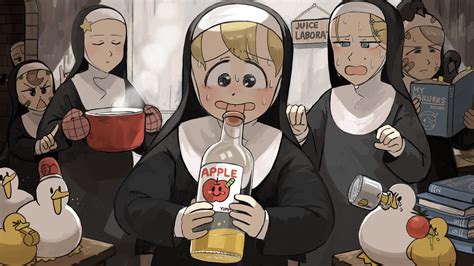 Clumsy Nun Froggy Nun Spicy Nun Grumpy Nun Star Nun And 1 More Little Nuns Drawn By Diva