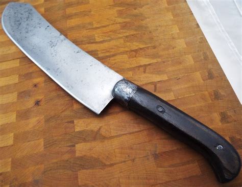 vintage l i j white lamb splitter butcher buffalo skinner knife carbon steel antique knife