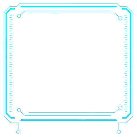 Fashion Blue Technology Frame Matting Free Decorative Frame Technology