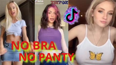 Tiktok Compilation No Bra No Panty Challenge See What Happen Next Youtube