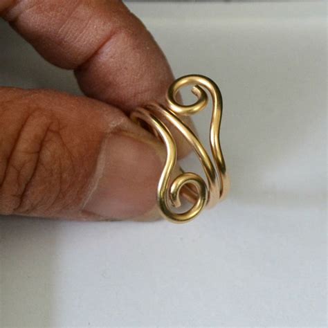 Adjustable Wire Ring Sterling Silver Or 14k Gold Filled Ring Etsy