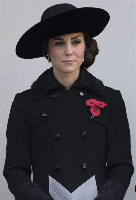 Kate Middleton Dressed In All Black For Remembrance Sunday Ibtimes Uk