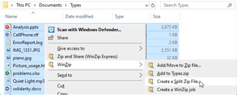 Split Zip Files And How To Create Them Winzip Knowledgebase