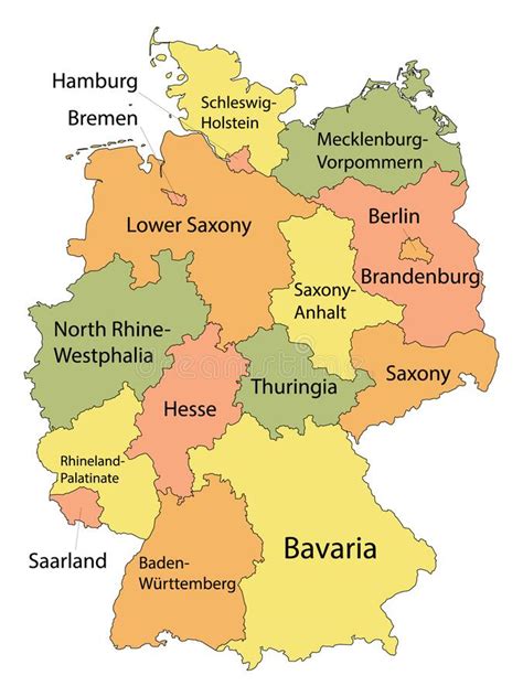 Regions Of Germany Stock Vector Illustration Of Berlin 174132796