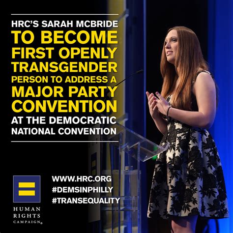 Hrcs Sarah Mcbride Chad Griffin To Speak At Dnc Human Rights Campaign