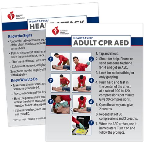 Heartsaver® Adult Cpr Aed Wallet Cards Aha