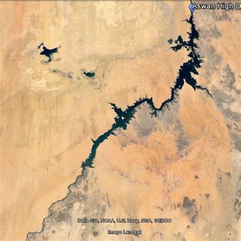 Satellite Image Of High Aswan Dam Area Download Scientific Diagram