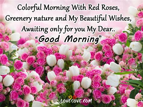 Colorful Morning With Red Roses Good Morning Wishes Images