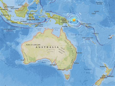 Earthquake With A 69 Magnitude Strikes Off The Coast Of Papua New