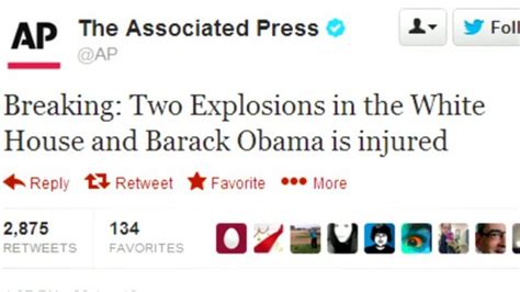Ap Twitter Account Hacked In Fake White House Blasts Post Bbc News