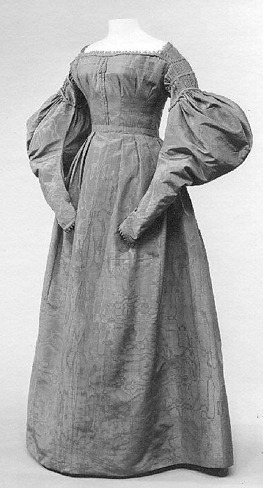 Dress Date Ca 1837 Culture American Medium Silk 1800s Fashion 19th