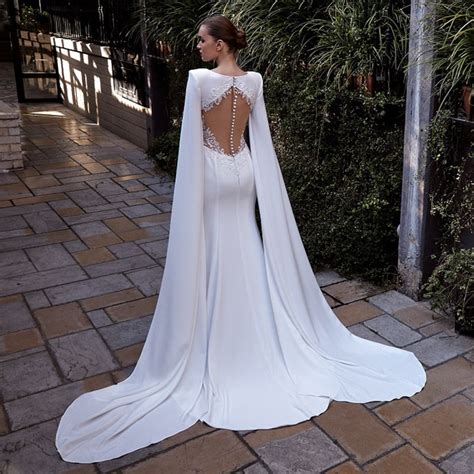 Simple Mermaid Wedding Dress With Sleeve Rodriguez Viey