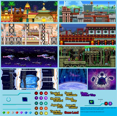 The Spriters Resource Full Sheet View Sonic Colors Zone Introduction