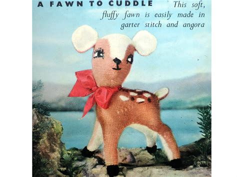Bambi Fawn Toy Knitting Pattern Pdf Soft Cuddly Toy Stuffed Etsy Uk