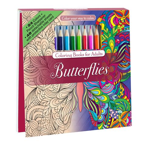 Ocean Wonders Adult Coloring Book Set With Colored Pencils And Pencil