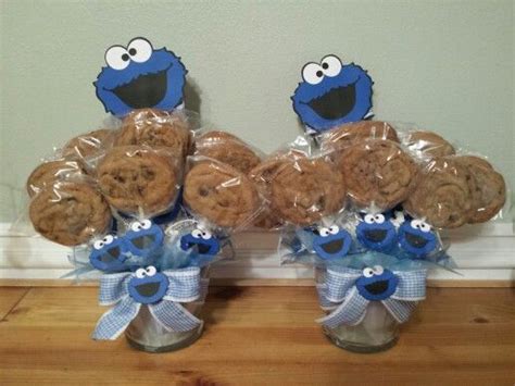 Centerpieces For A Cookie Monster Themed Babyshower Cookie Monster
